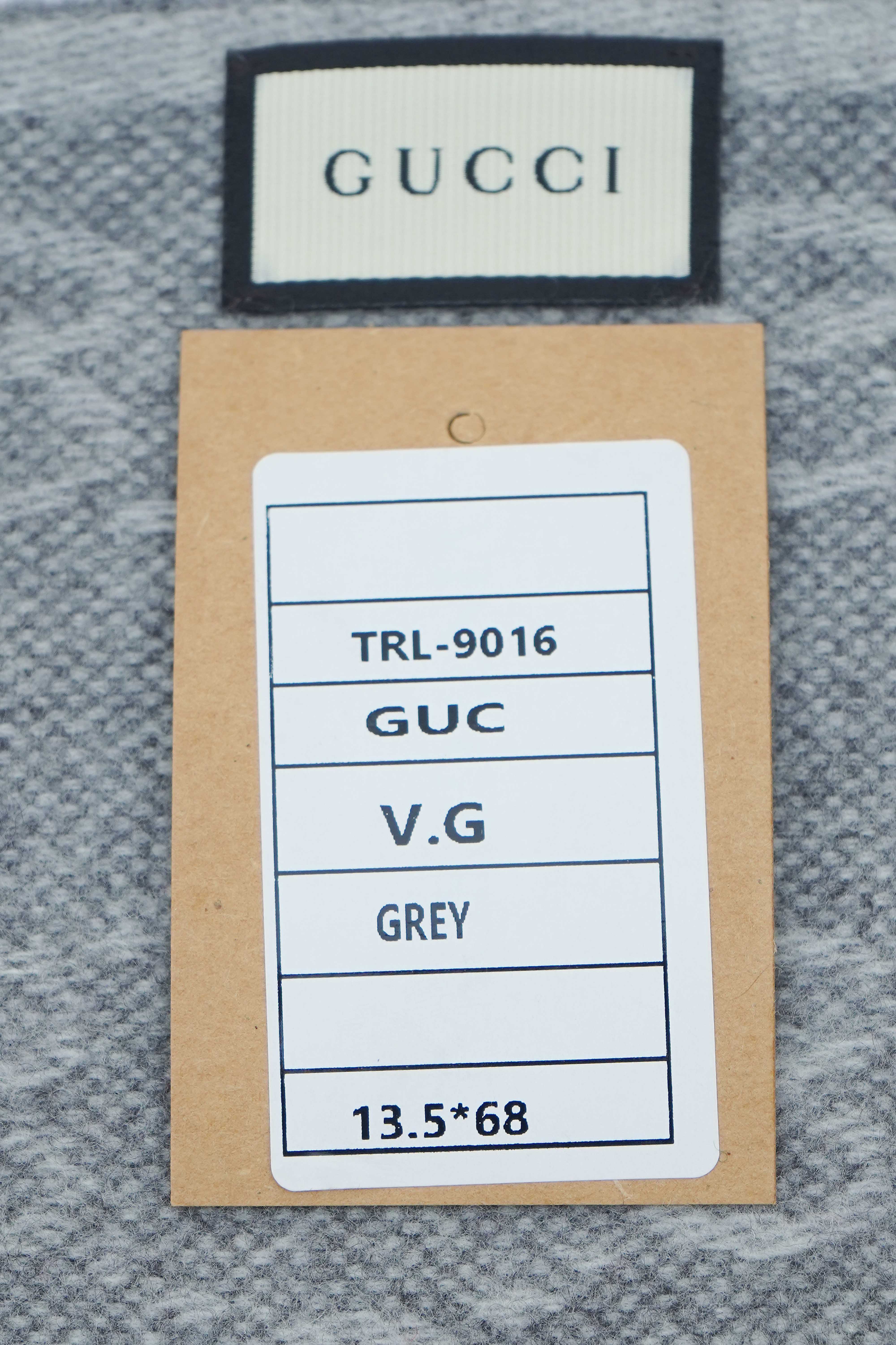 Gucci Monogram Supreme GG Wool Scarf (Pre-owned)
