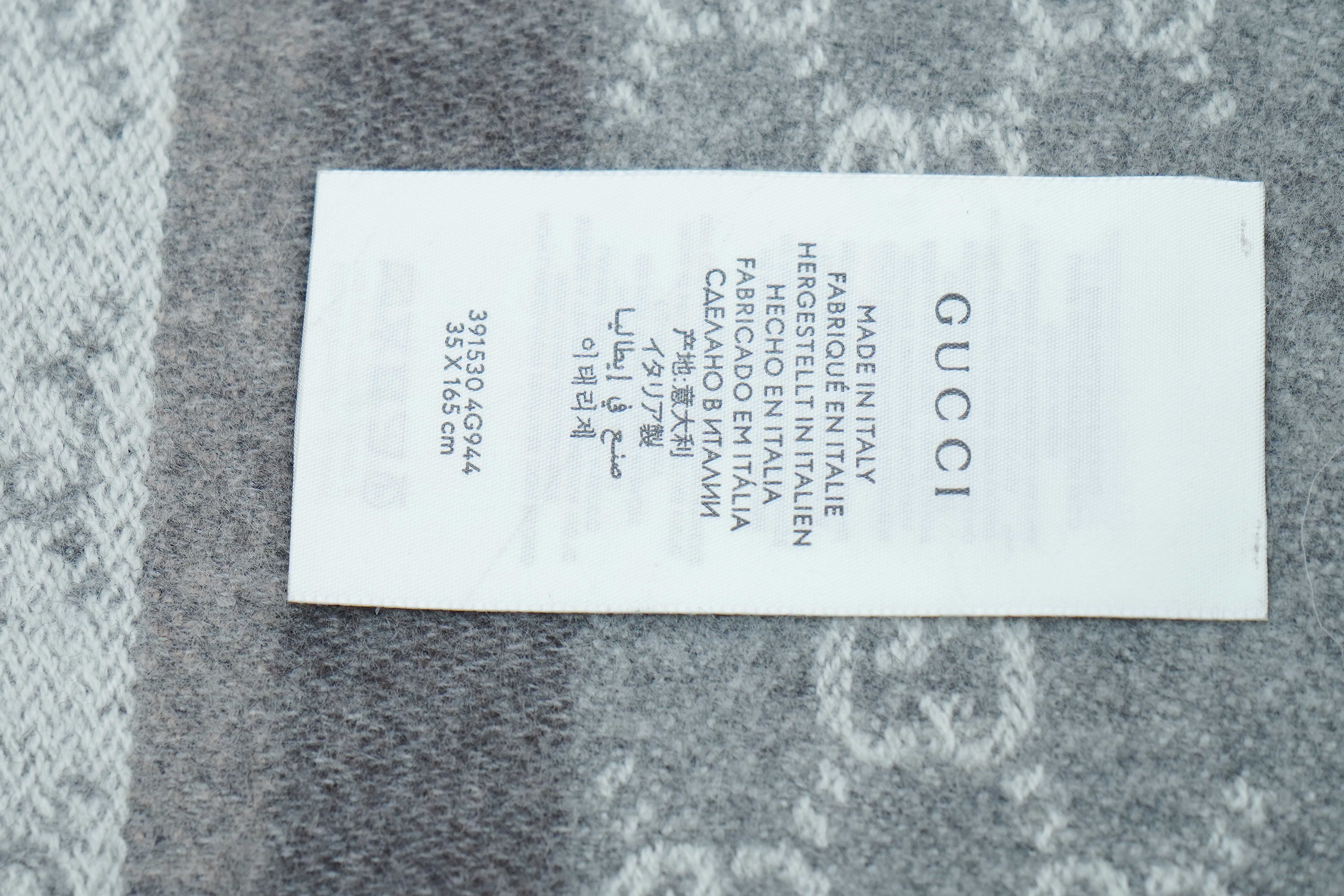 Gucci GG Pattern Cashmere Scarf (Pre-owned)