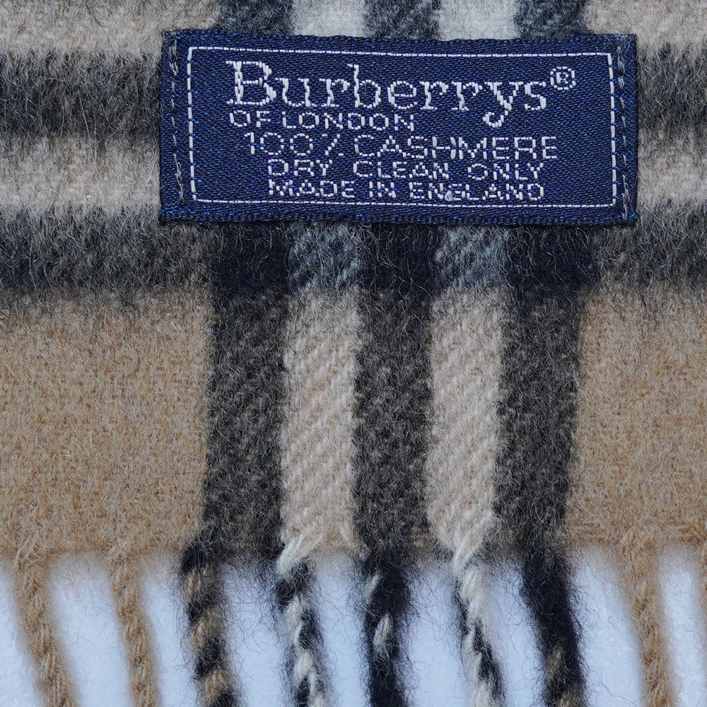 Cashmere Plaid Print Vintage Pre-Loved Scarf