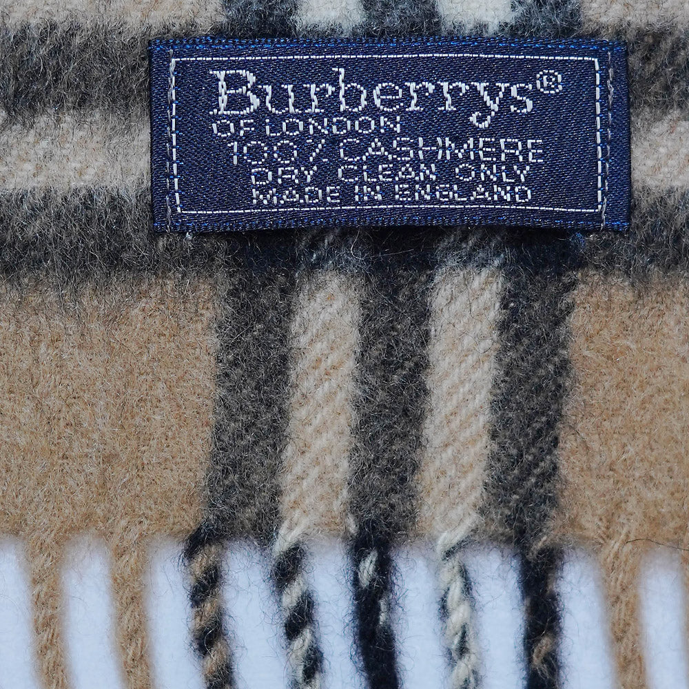 Cashmere Plaid Print Vintage Pre-Loved Scarf