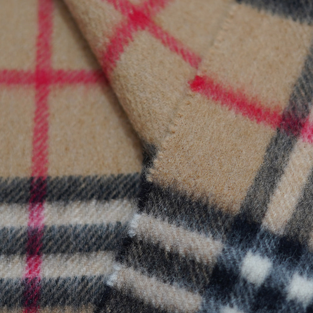 Cashmere Plaid Print Vintage Pre-Loved Scarf