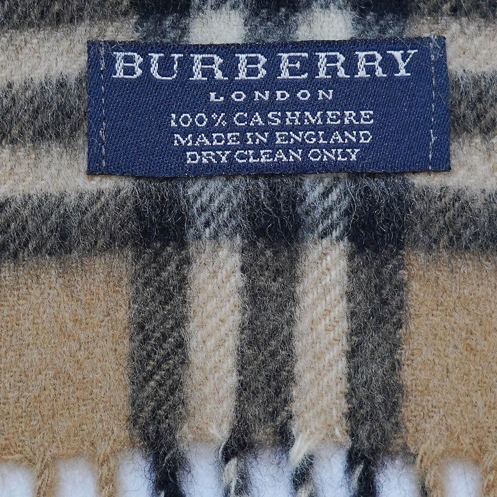 Cashmere Plaid Print Vintage Pre-Loved Scarf