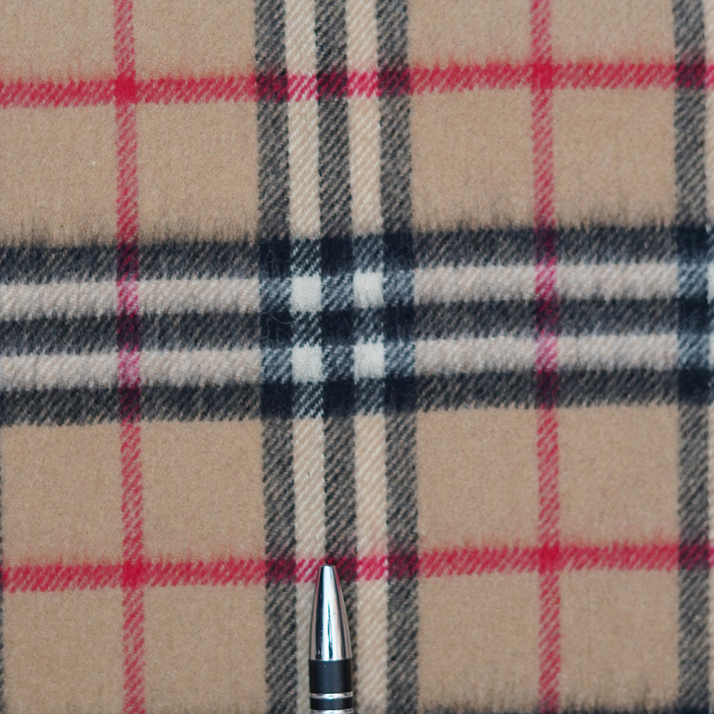 Cashmere Plaid Print Vintage Pre-Loved Scarf