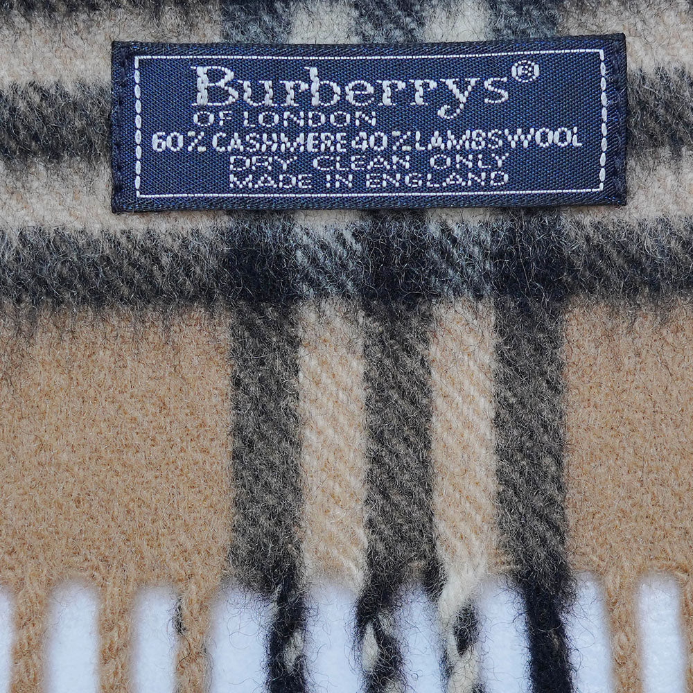 Cashmere Plaid Print Vintage Pre-Loved Scarf