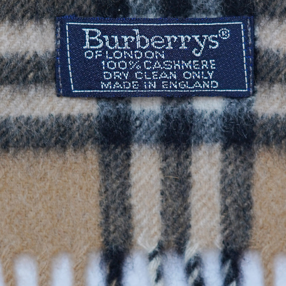 Cashmere Plaid Print Vintage Pre-Loved Scarf
