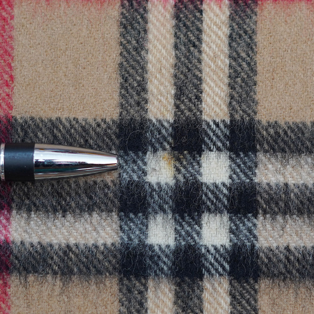 Cashmere Plaid Print Vintage Pre-Loved Scarf