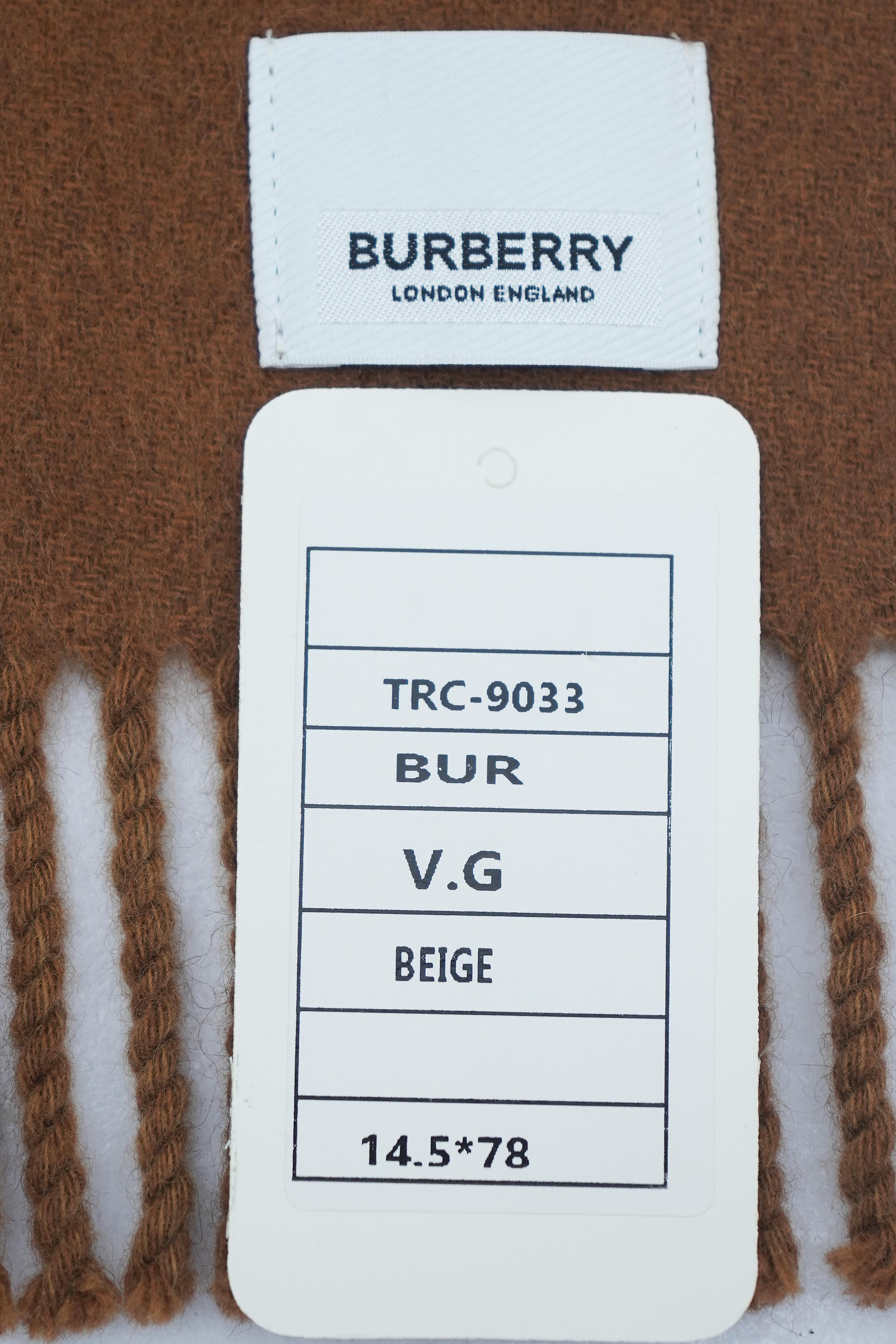 Burberry Beige Reversible Check Cashmere Scarf (Pre-owned)