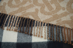 Burberry Brown Reversible Check Cashmere Scarf (Pre-owned)
