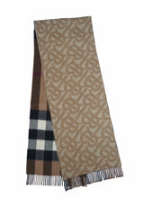 Burberry Brown Reversible Check Cashmere Scarf (Pre-owned)