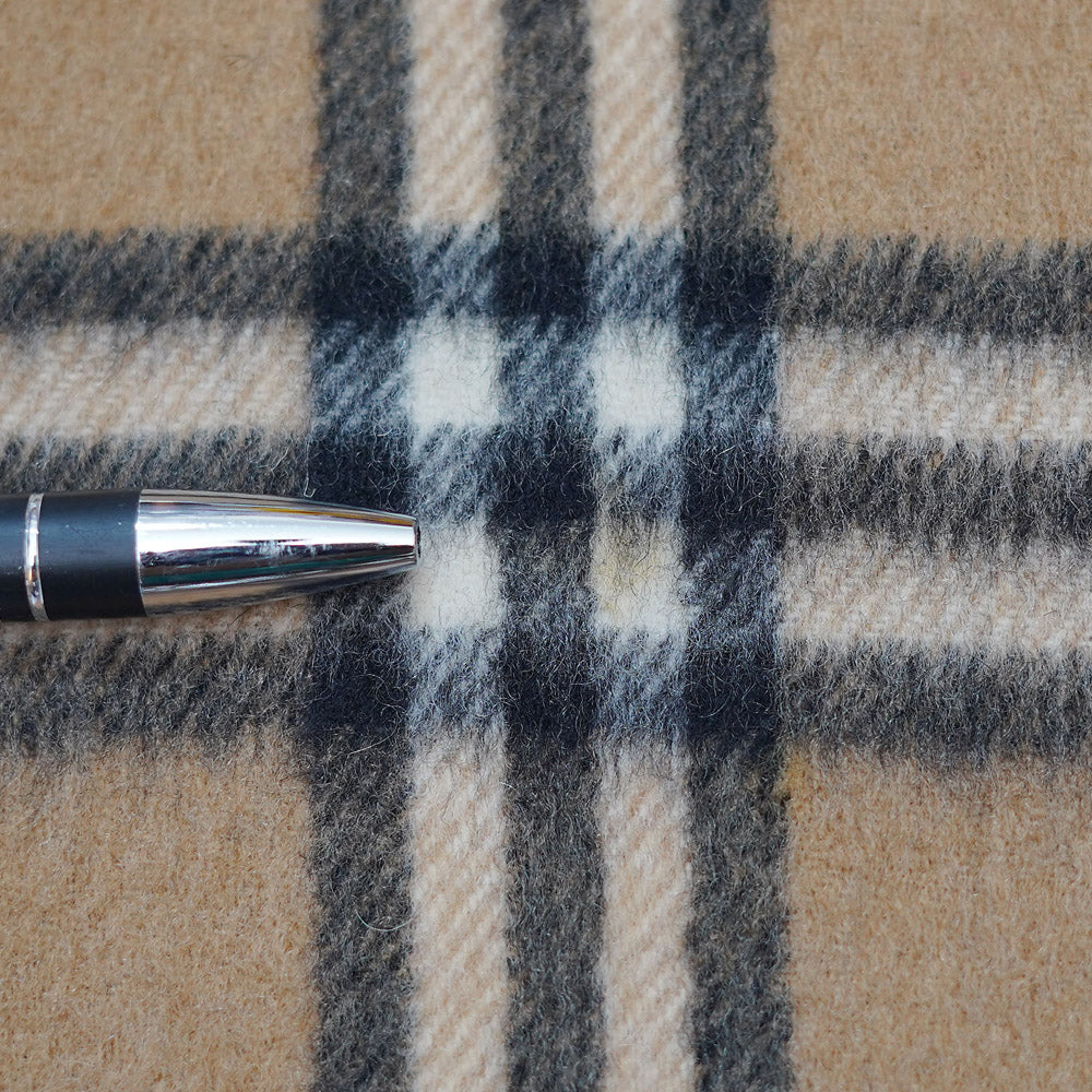 Cashmere Plaid Print Vintage Pre-Loved Scarf