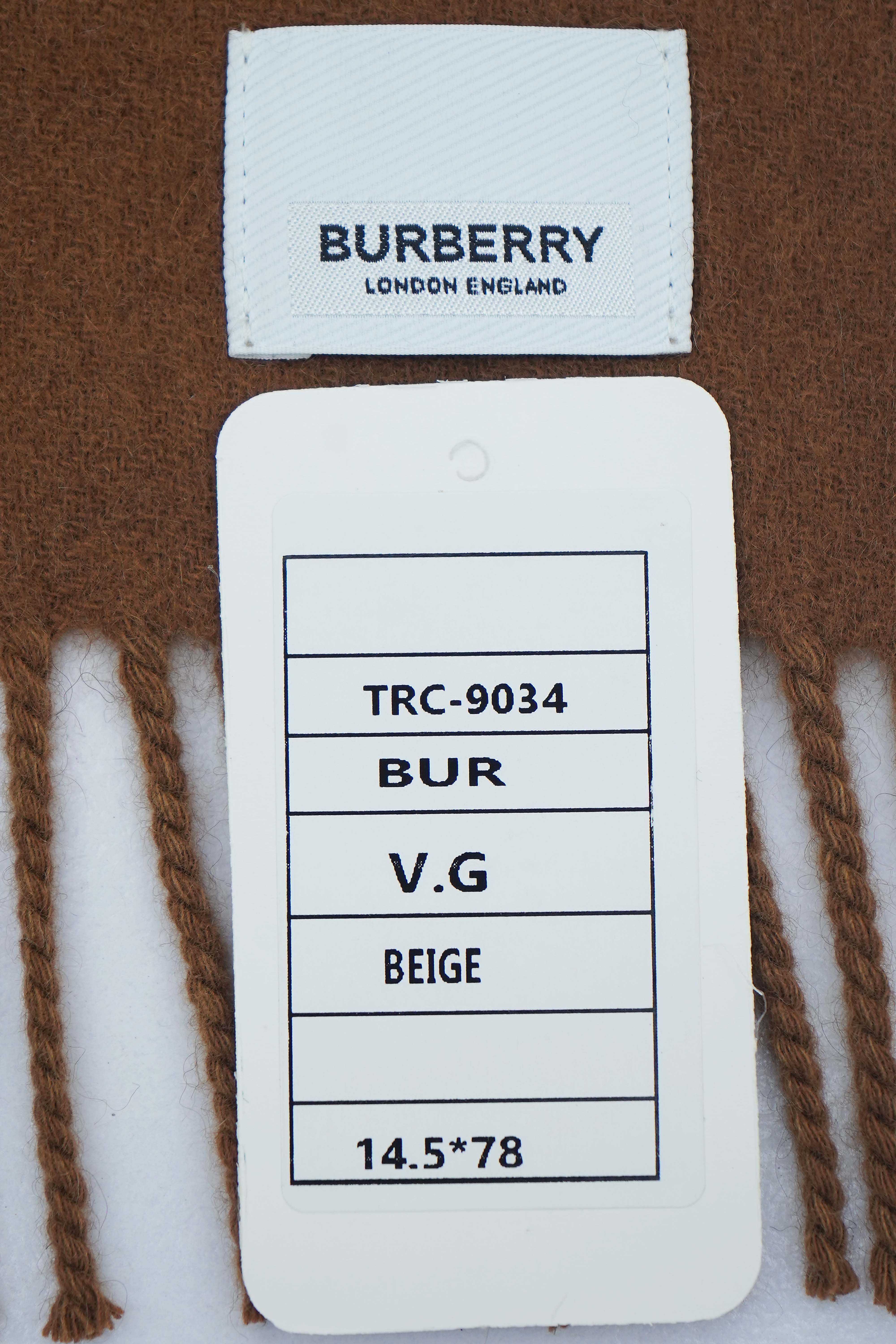 Burberry Brown Reversible Check Cashmere Scarf (Pre-owned)