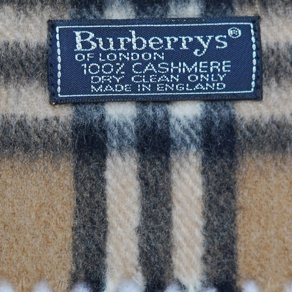 Cashmere Plaid Print Vintage Pre-Loved Scarf