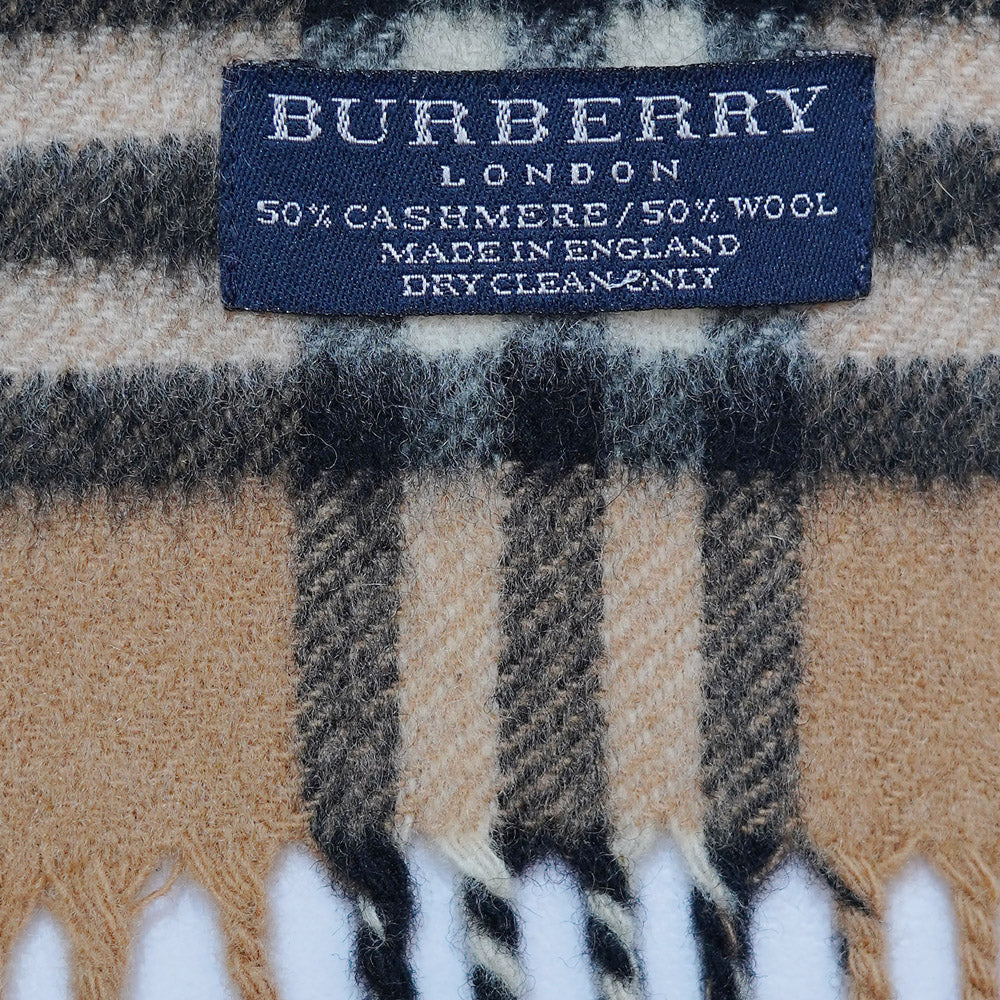 Cashmere Plaid Print Vintage Pre-Loved Scarf