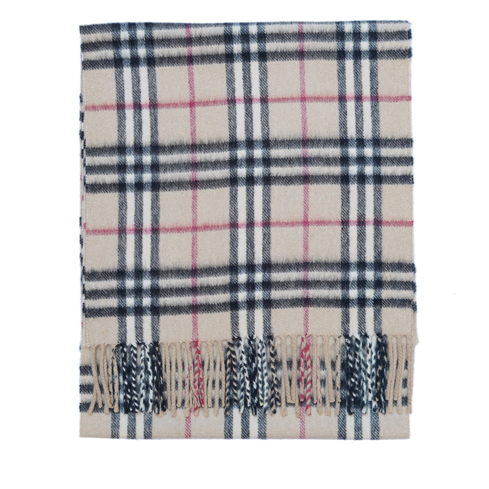 Cashmere Plaid Print Vintage Pre-Loved Scarf
