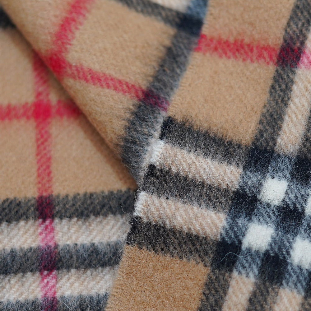Cashmere Plaid Print Vintage Pre-Loved Scarf