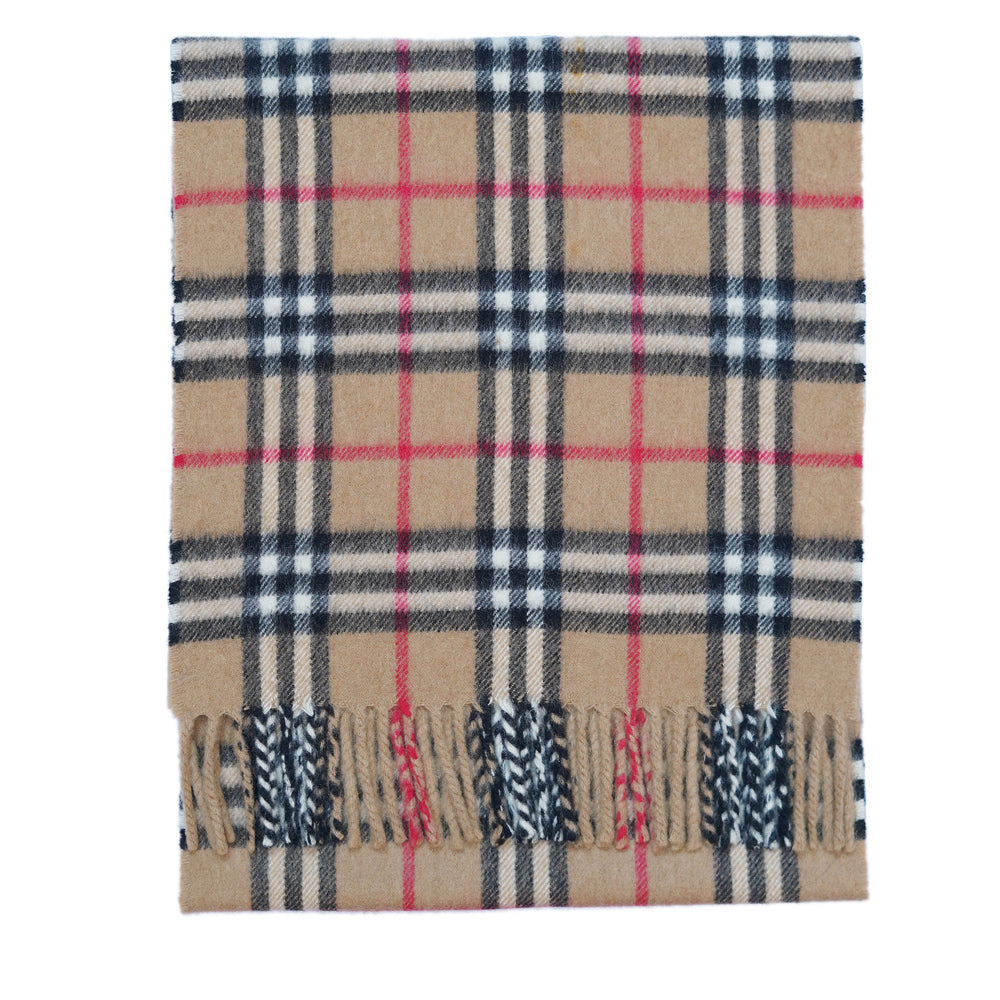 Cashmere Plaid Print Vintage Pre-Loved Scarf