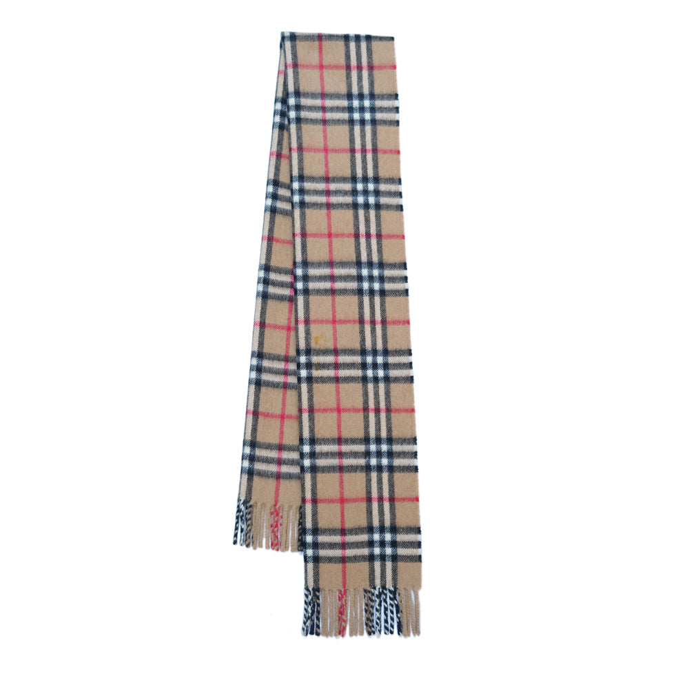 Cashmere Plaid Print Vintage Pre-Loved Scarf