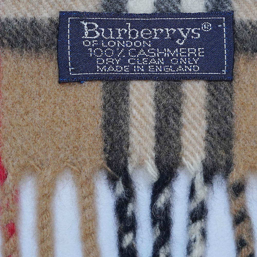 Cashmere Plaid Print Vintage Pre-Loved Scarf