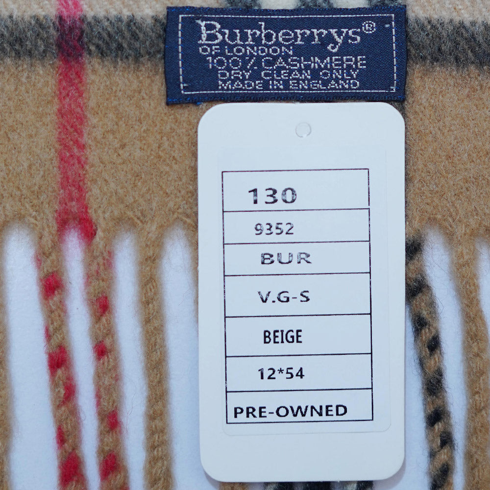 Cashmere Plaid Print Vintage Pre-Loved Scarf