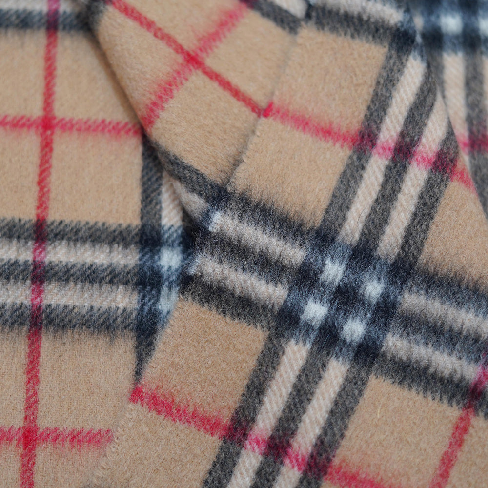 Cashmere Plaid Print Vintage Pre-Loved Scarf