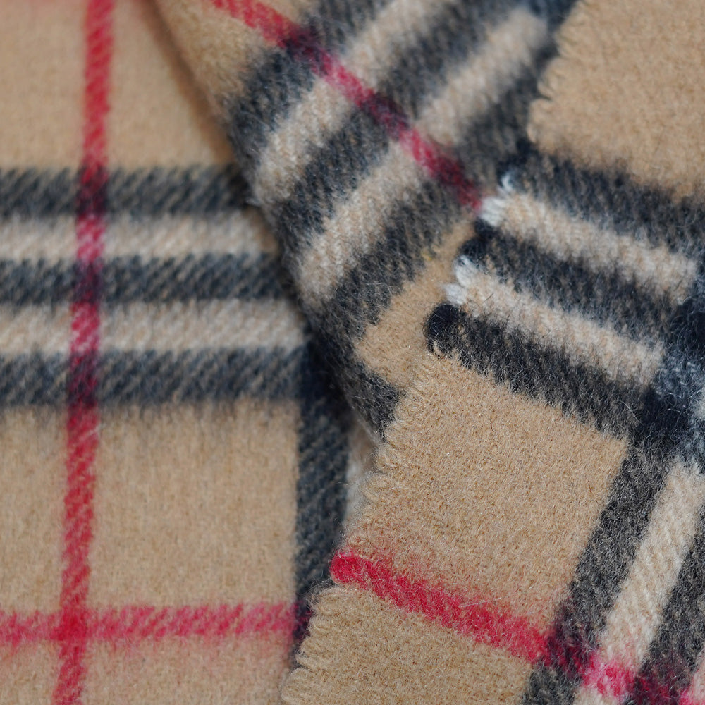 Cashmere Plaid Print Vintage Pre-Loved Scarf