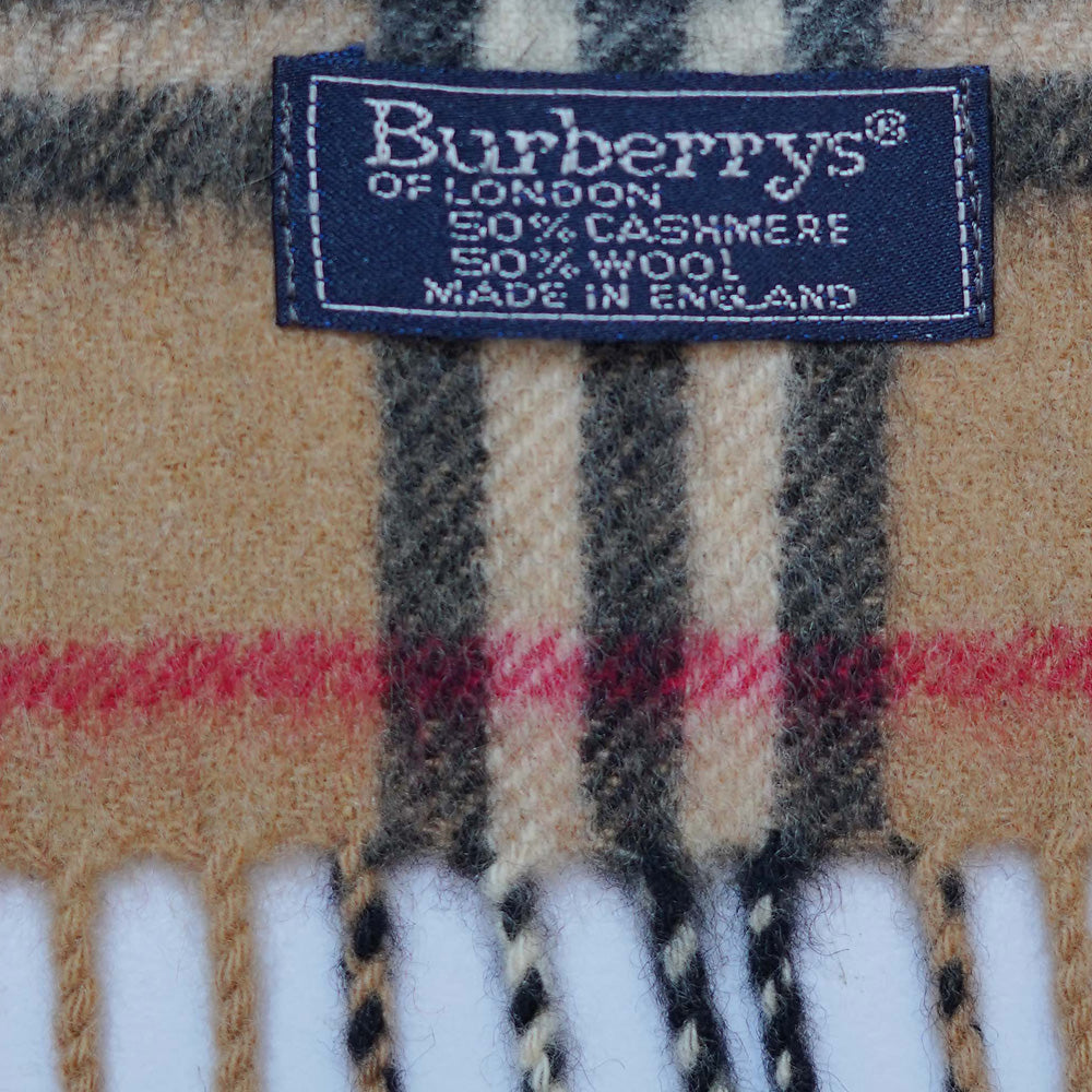 Cashmere Plaid Print Vintage Pre-Loved Scarf