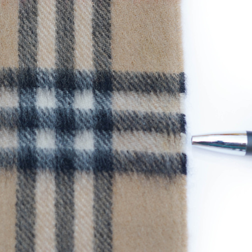 Cashmere Plaid Print Vintage Pre-Loved Scarf
