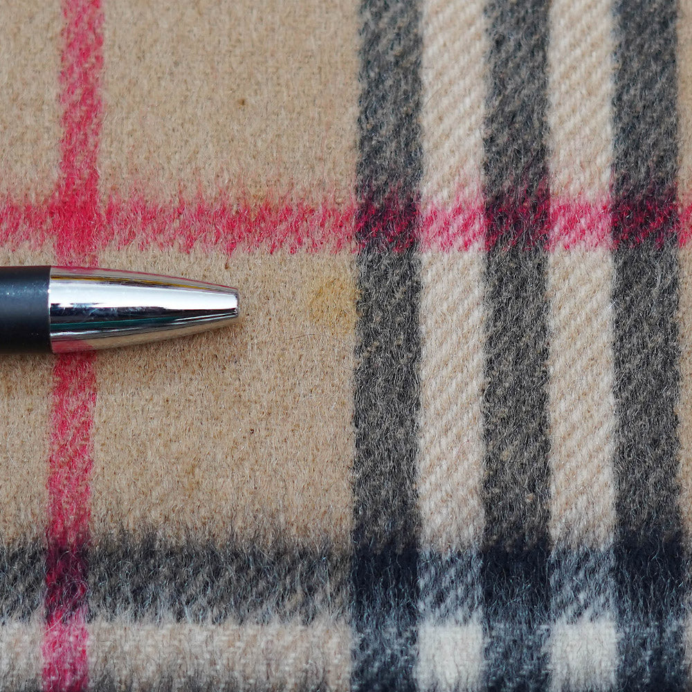 Cashmere Plaid Print Vintage Pre-Loved Scarf