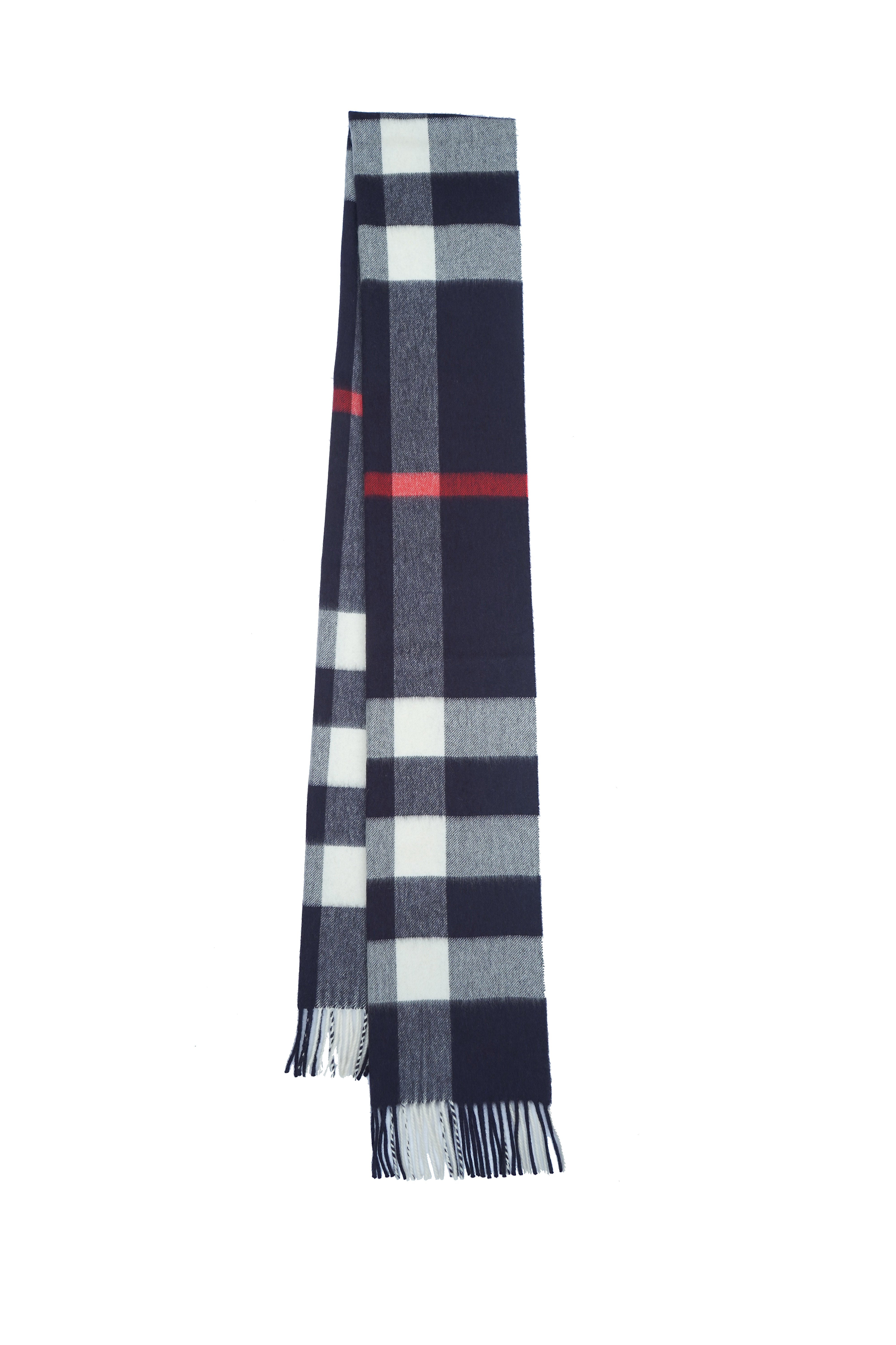 Burberry Men's Mega Cashmere Blue Check Scarf (Pre-owned)