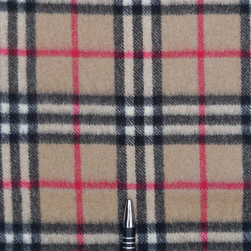 Cashmere Plaid Print Vintage Pre-Loved Scarf