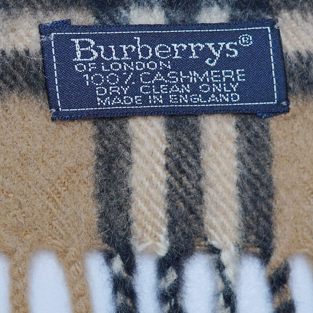 Cashmere Plaid Print Vintage Pre-Loved Scarf