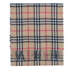 Cashmere/Wool Plaid Print Vintage Pre-Loved Scarf