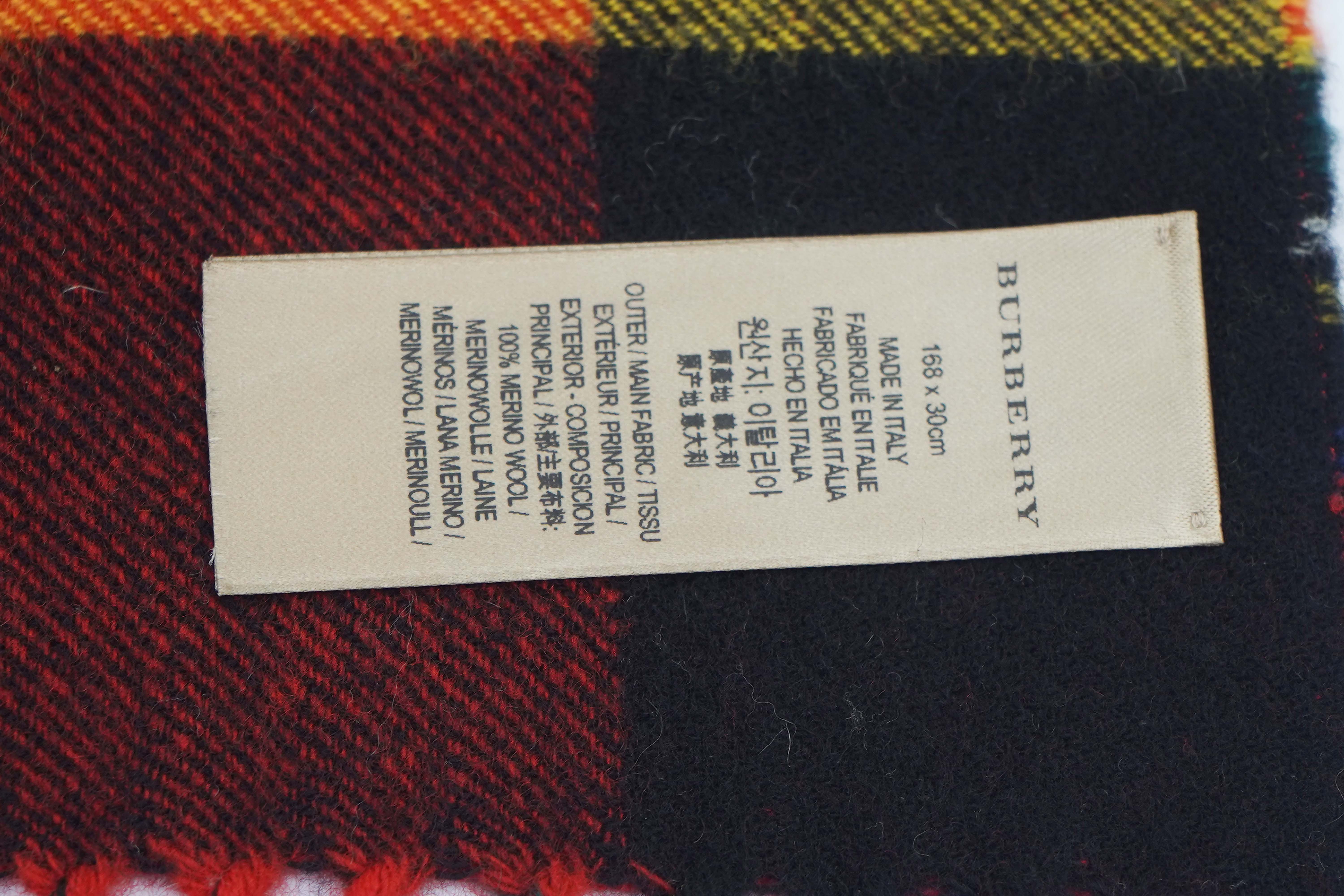 Burberry Red Check Scarf (Pre-owned)