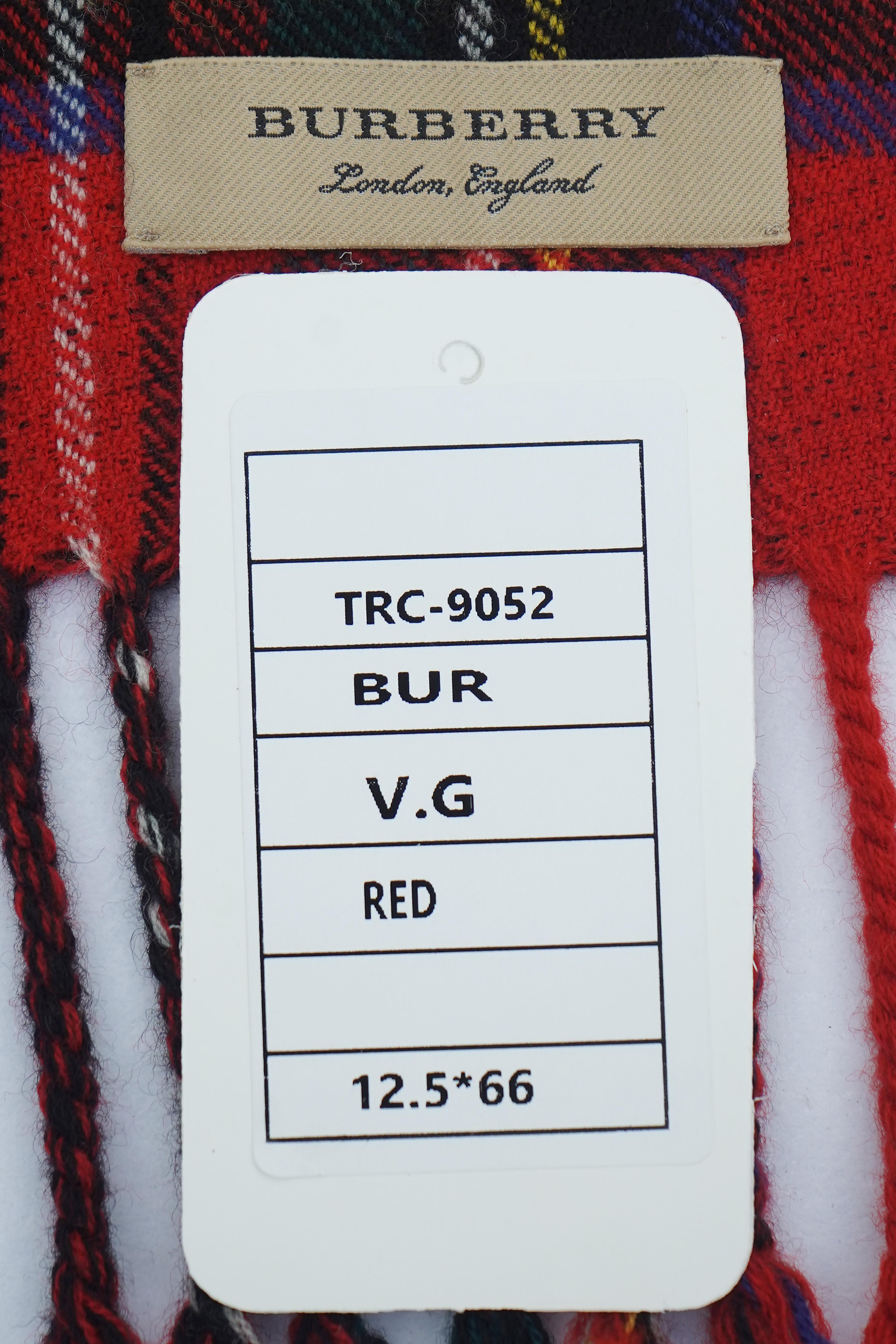 Burberry Red Check Scarf (Pre-owned)