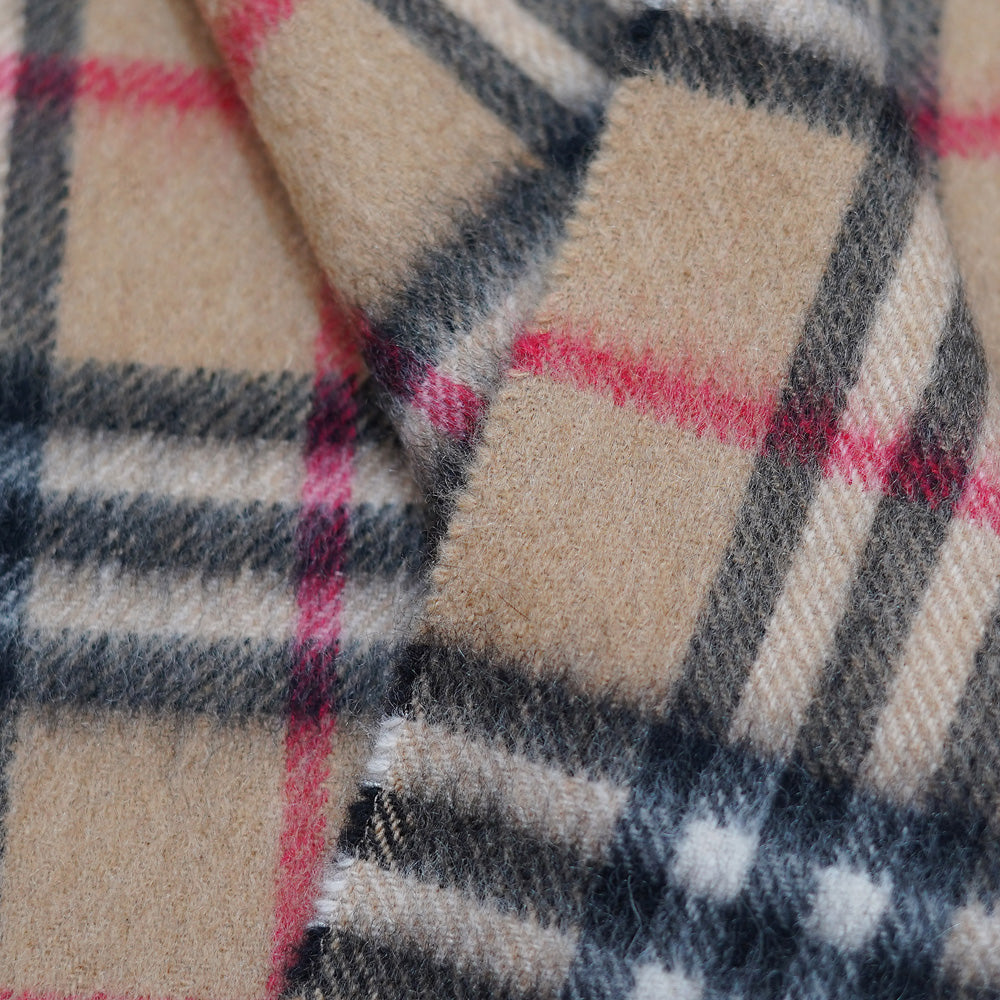 Cashmere Plaid Print Vintage Pre-Loved Scarf