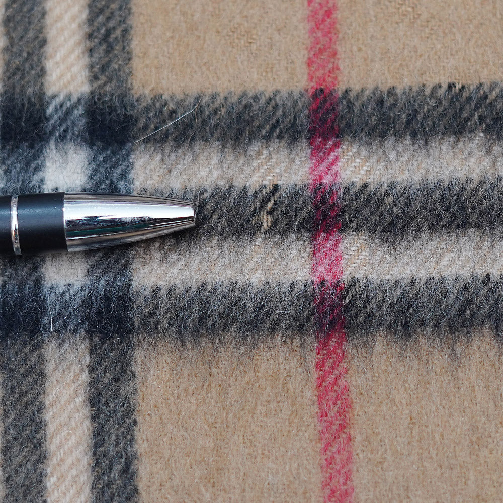Cashmere Plaid Print Vintage Pre-Loved Scarf