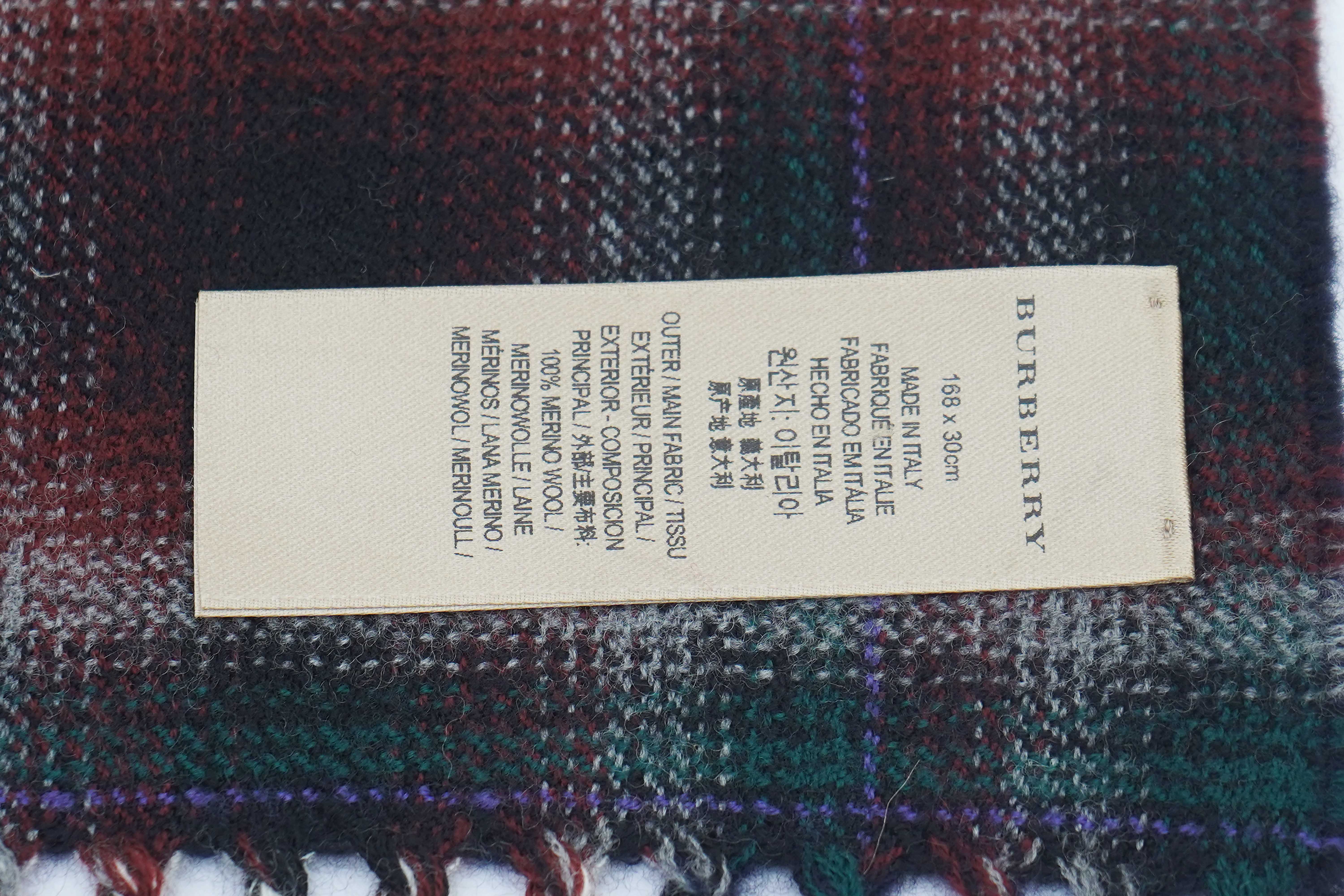 Burberry Blue Check Scarf (Pre-owned)