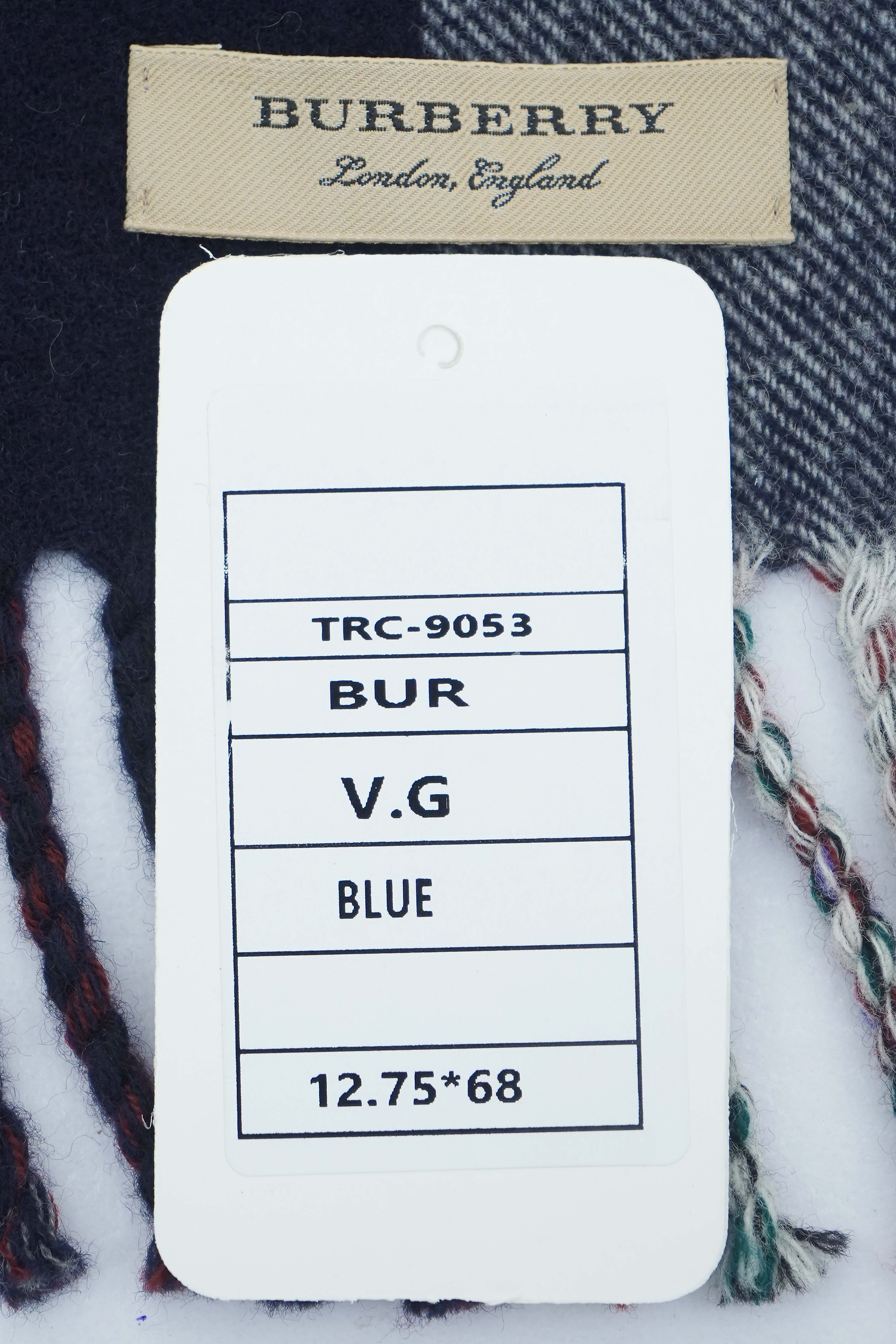 Burberry Blue Check Scarf (Pre-owned)