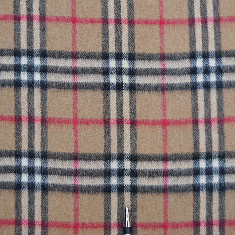 Cashmere Plaid Print Vintage Pre-Loved Scarf