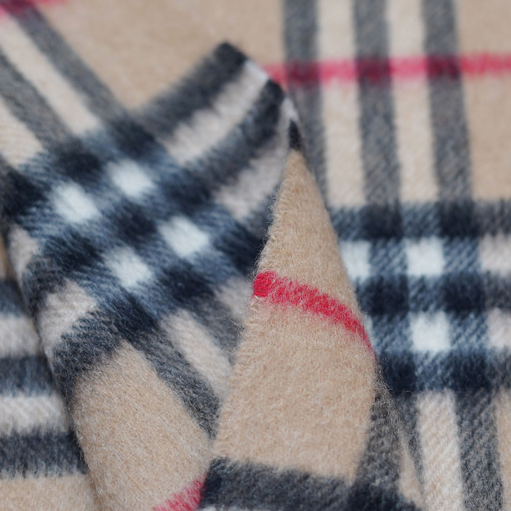 Cashmere Plaid Print Vintage Pre-Loved Scarf