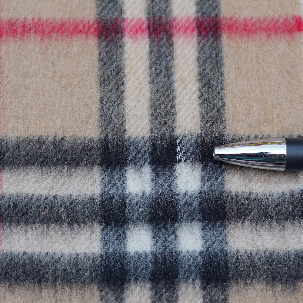 Cashmere Plaid Print Vintage Pre-Loved Scarf