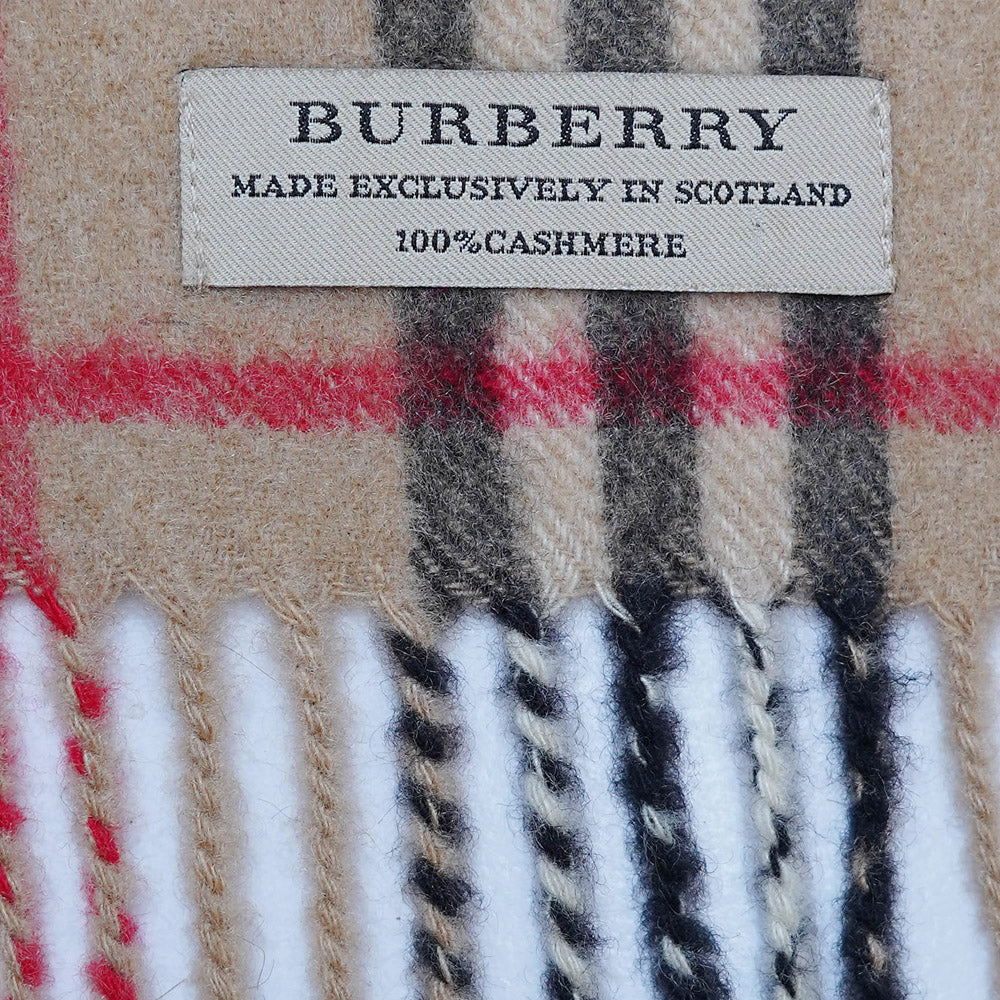 Cashmere Plaid Print Vintage Pre-Loved Scarf