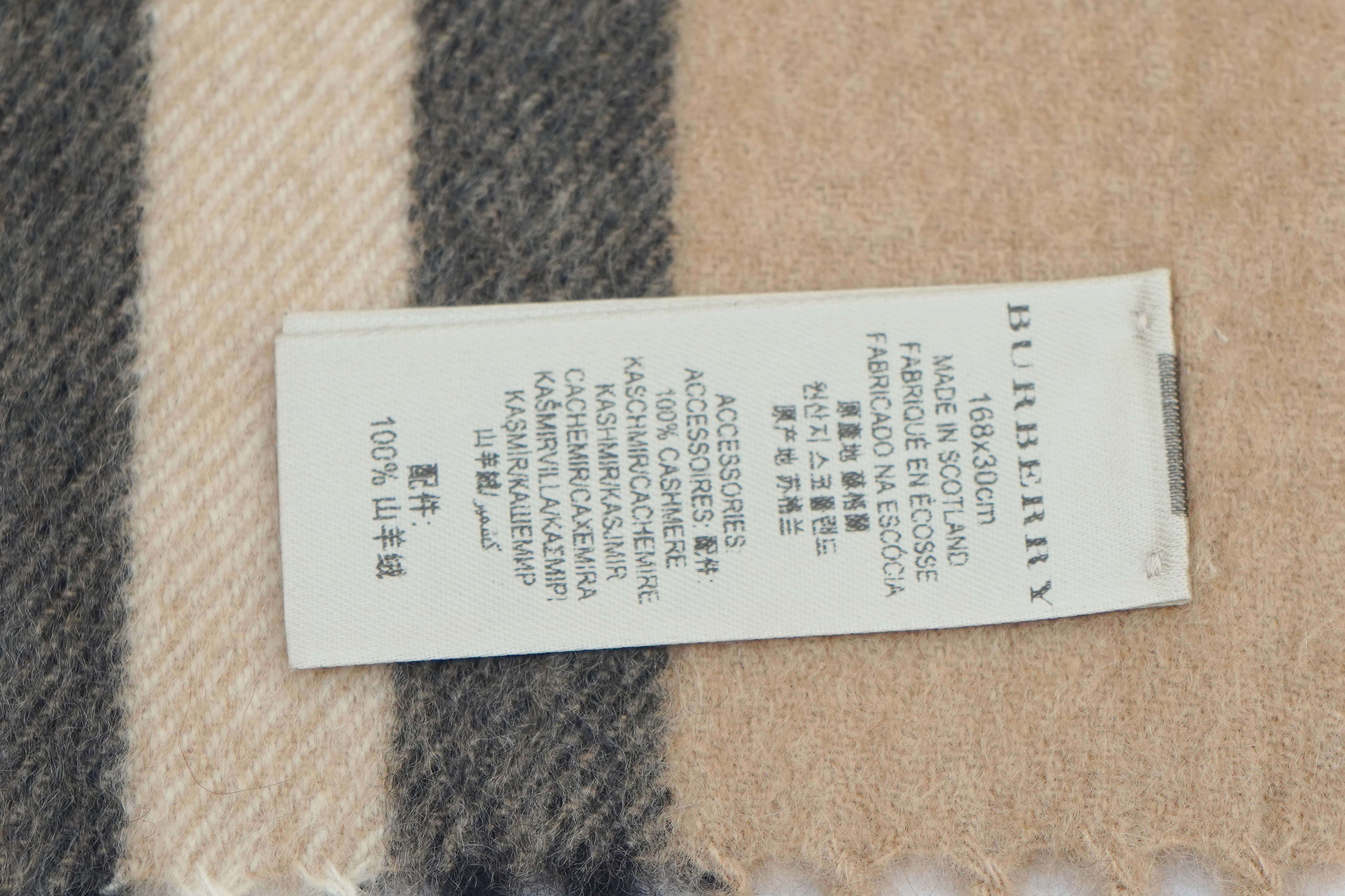 Burberry Beige Check Scarf (Pre-owned)
