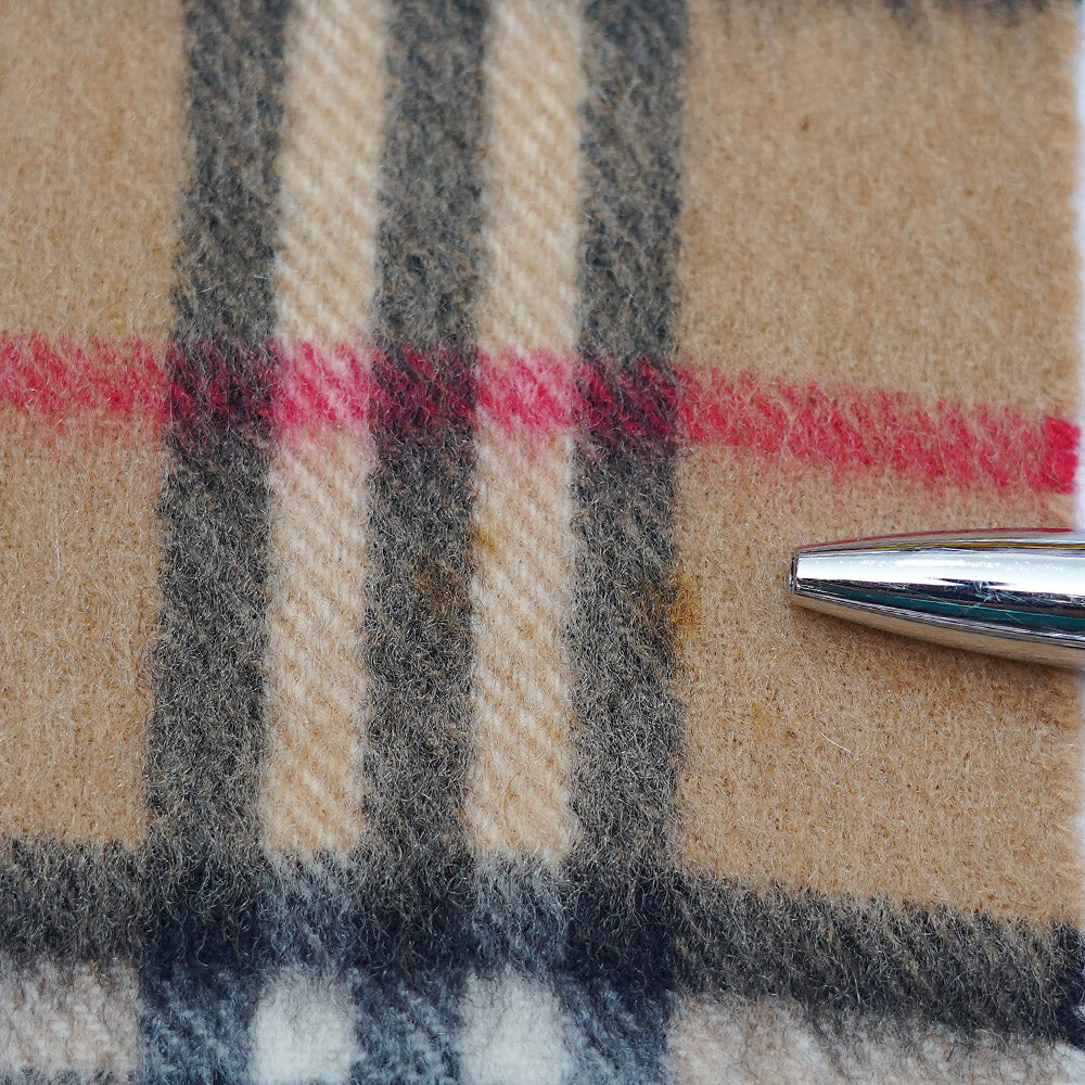 Cashmere Plaid Print Vintage Pre-Loved Scarf