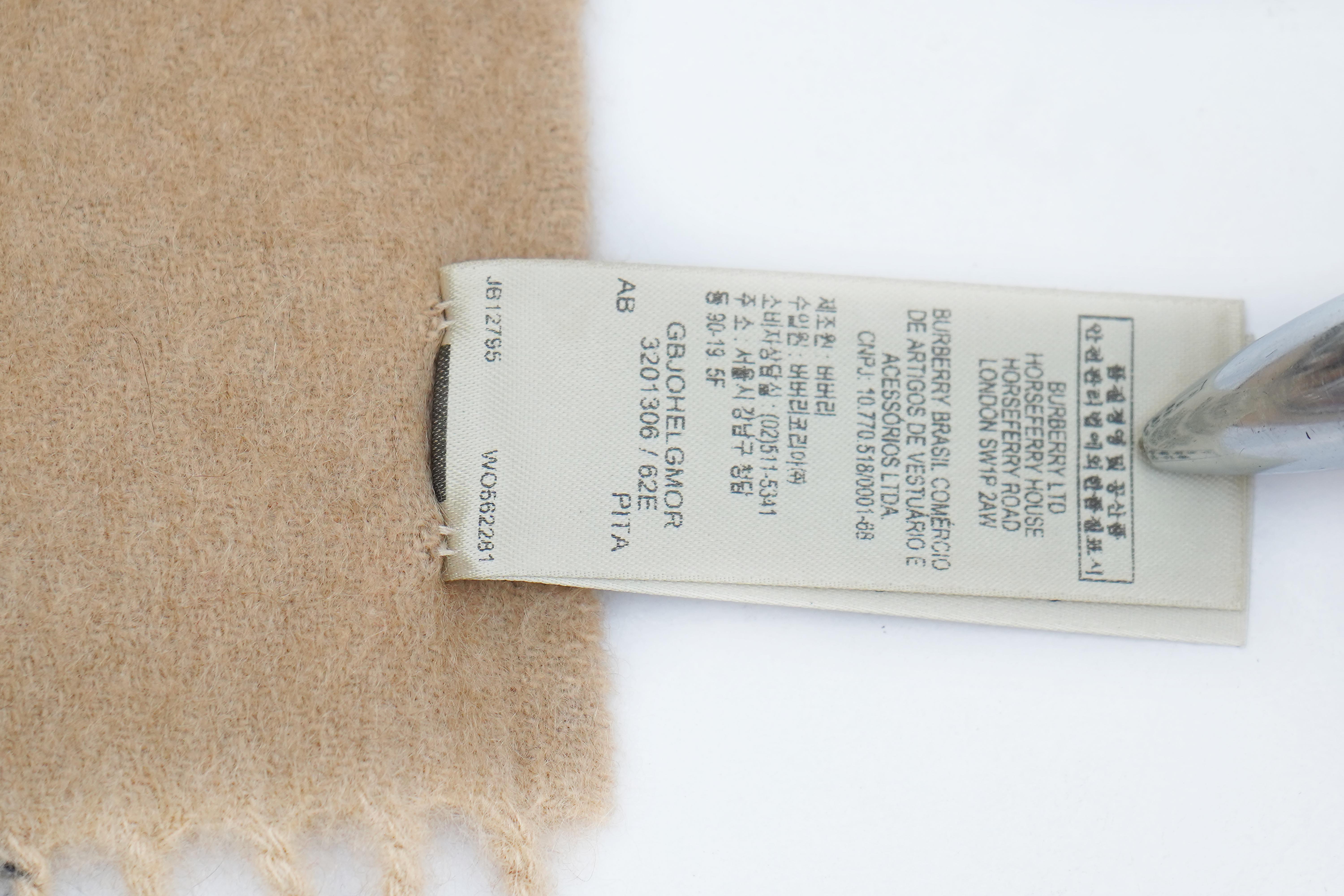 Burberry Beige Check Scarf (Pre-owned)