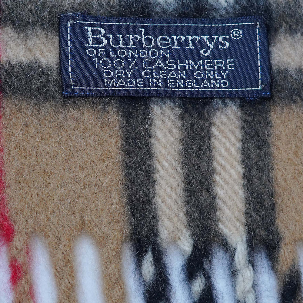 Cashmere Plaid Print Vintage Pre-Loved Scarf