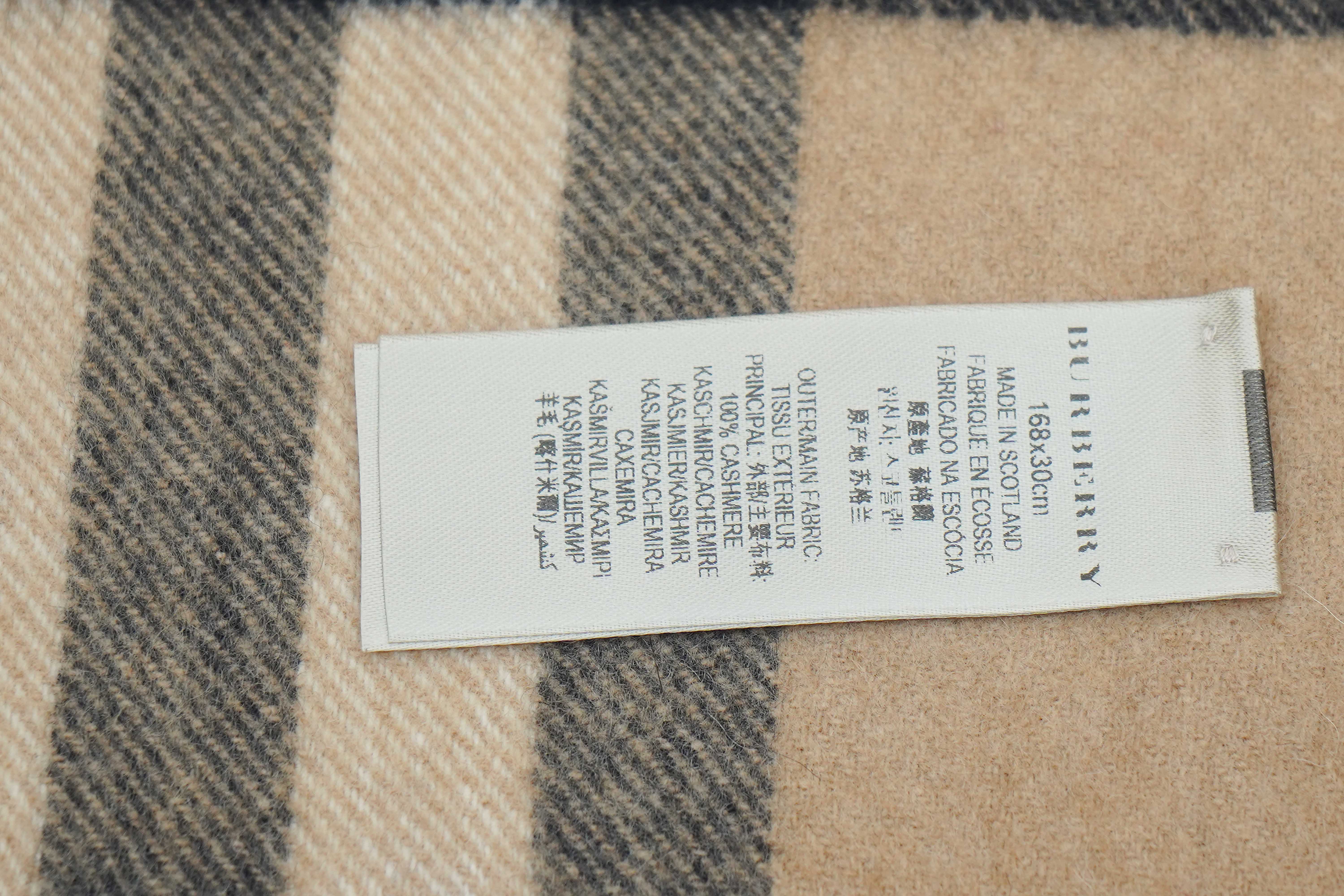 Burberry Beige Check Scarf (Pre-owned)