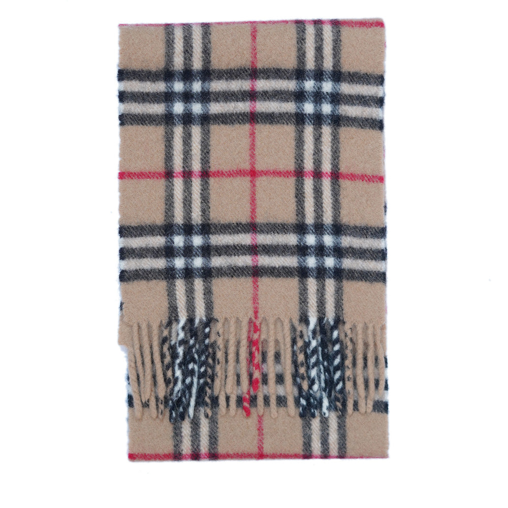 Lambswool Plaid Print Vintage Pre-Loved Scarf