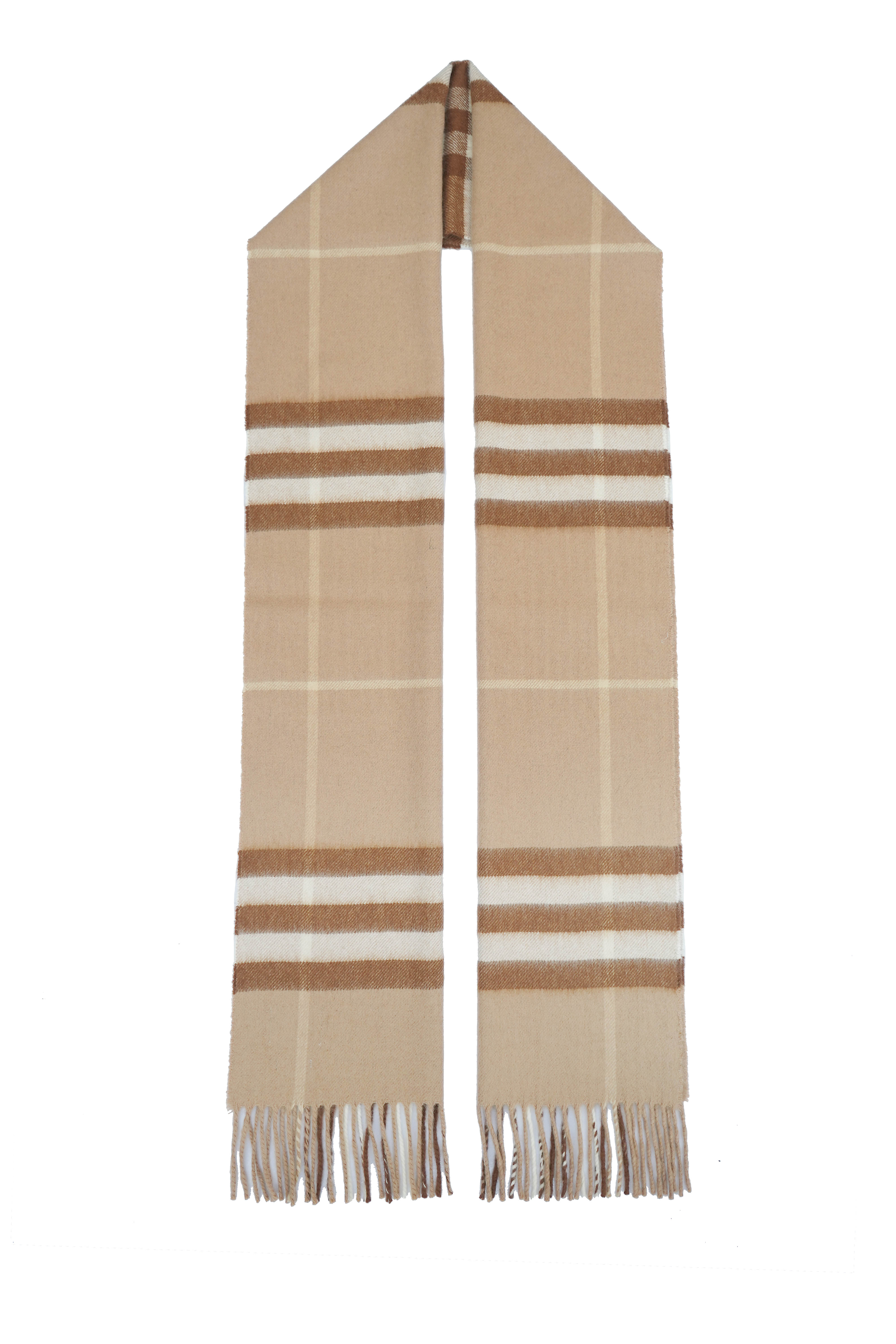 BURBERRY Giant Check Cashmere Scarf