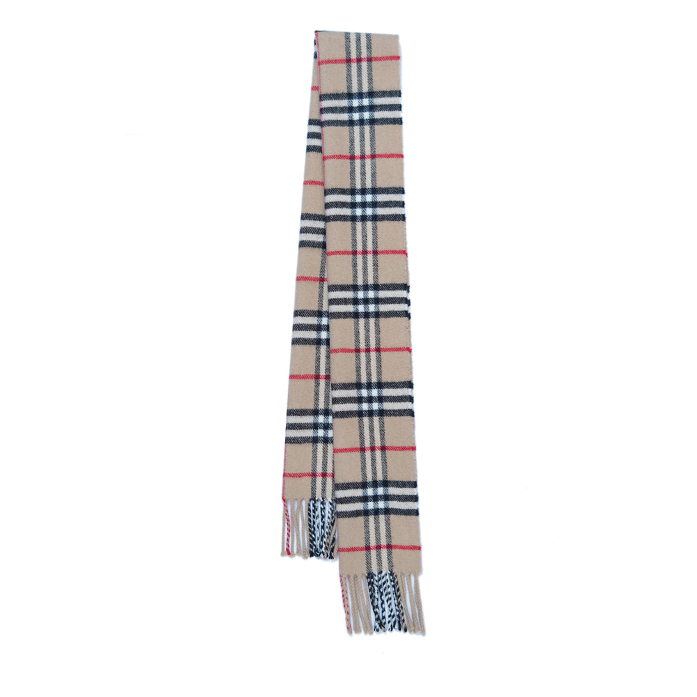 Merino Wool Plaid Print Vintage Pre-Loved Scarf